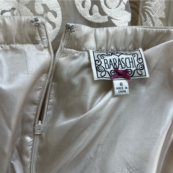 Baraschi Ethereal Romanric Fairy Embroidered Ivory A-Line Tulle Skirt Sz 6 - Picture 7 of 8